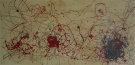 Abstract expressionist painting, acrylic on canvas