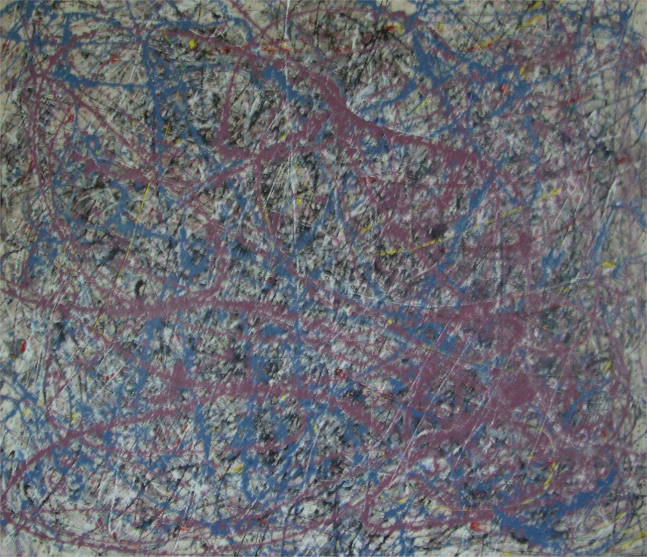 Abstract expressionist painting, acrylic on canvas