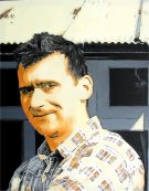 quizzical - portrait by alex borissov oil on canvas 2002